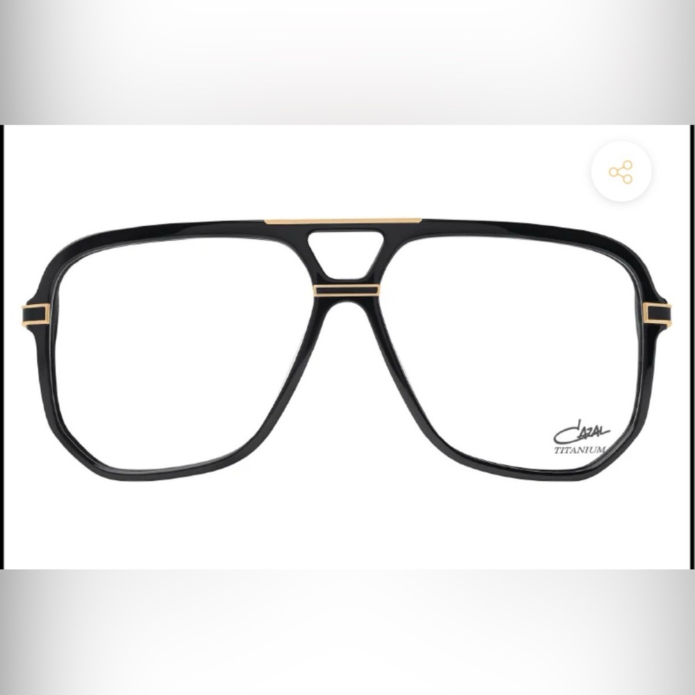 Cazal 6025 Col. 001-Black and Gold- Men’s Iconic Hip Hop Frame- Never Worn
